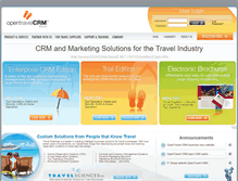 Tablet Screenshot of opentravelcrm.com